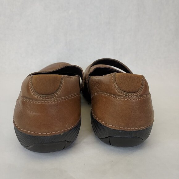 Merrell Brio Saddle Mary Jane Women's Size 8.5 Brown Leather Wedge Comfort Shoes - Picture 7 of 15